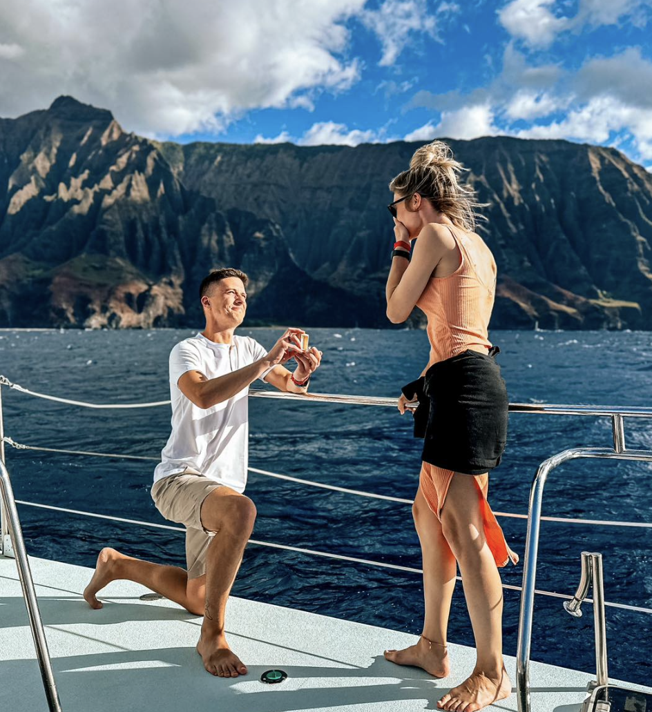 engagement on the Napali Coast